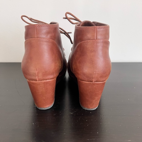 Brown Wedge Ankle Booties size 9 - Picture 3 of 5